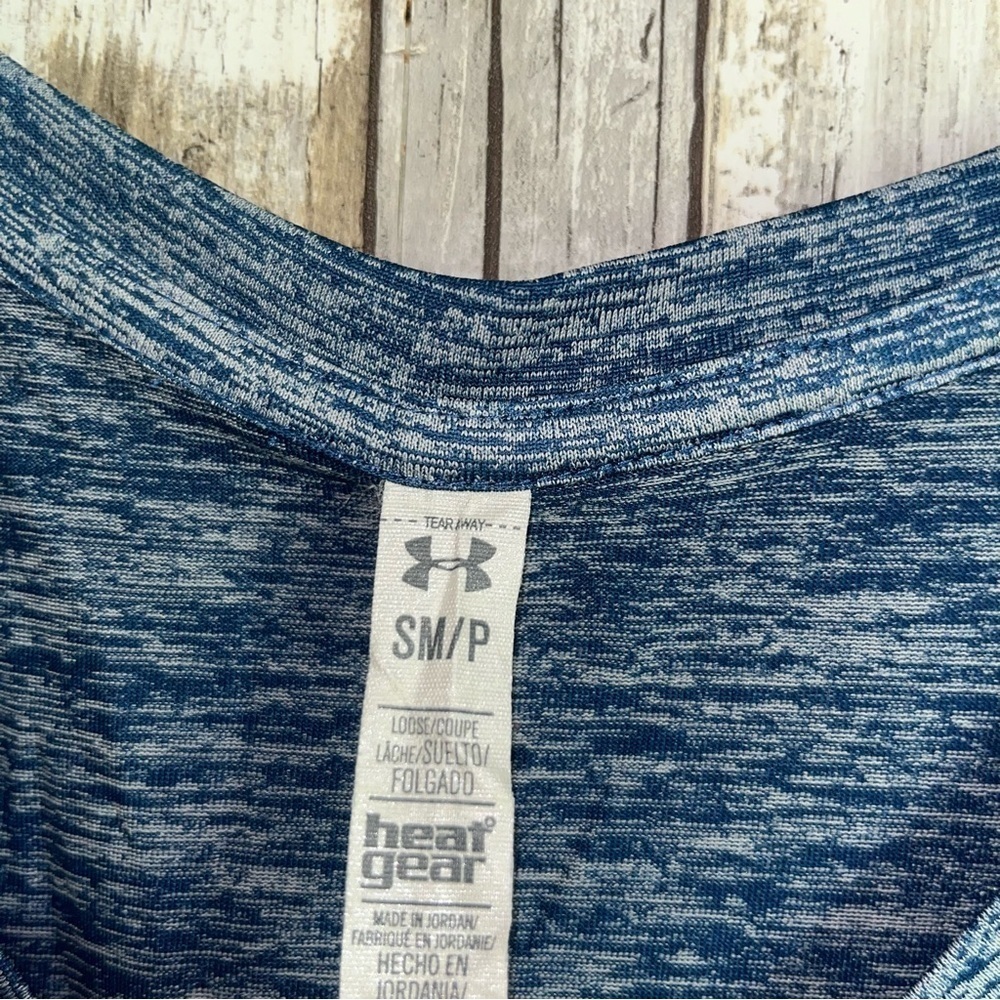 Under Armor Blue Heather Printed Tee - Picture 5 of 5
